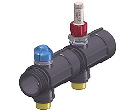 USYSTEMS сегмент промышленного коллектора Magna 1 1/2" с расходомером, ответвление G3/4"НР Евроконус