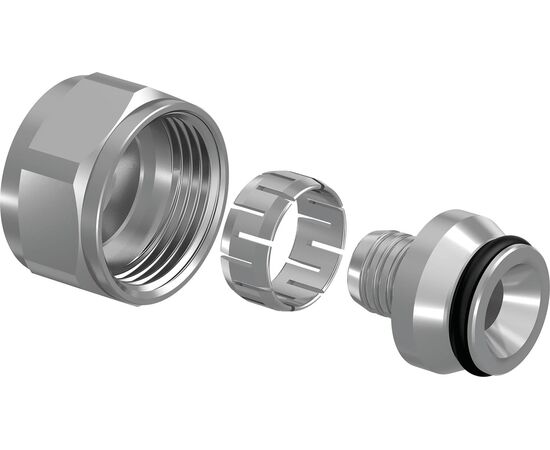 flex-x зажимной адаптер из покрытой латуни pe-x 20x2,8-3/4"вр евроконус '10ф