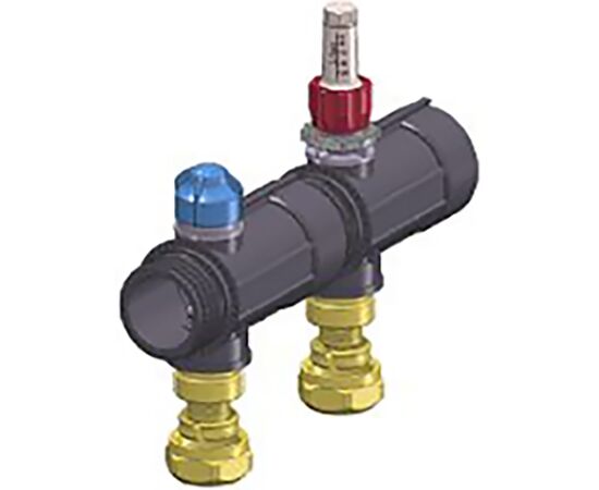 USYSTEMS сегмент промышленного коллектора Magna 1 1/2" с расходомером и адаптером для трубы 25x2,3 мм