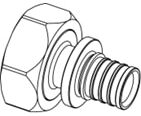 Usystems штуцер аксиальный с накидной гайкой 16-G3/4"НГ Евроконус
